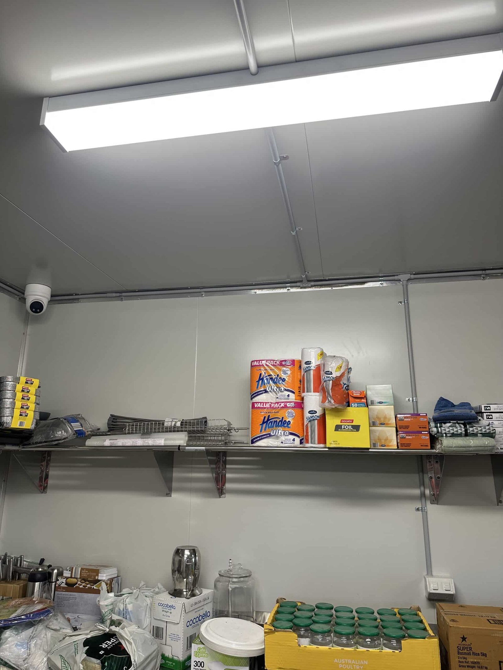 lighting installation on ceiling kitchen job 2